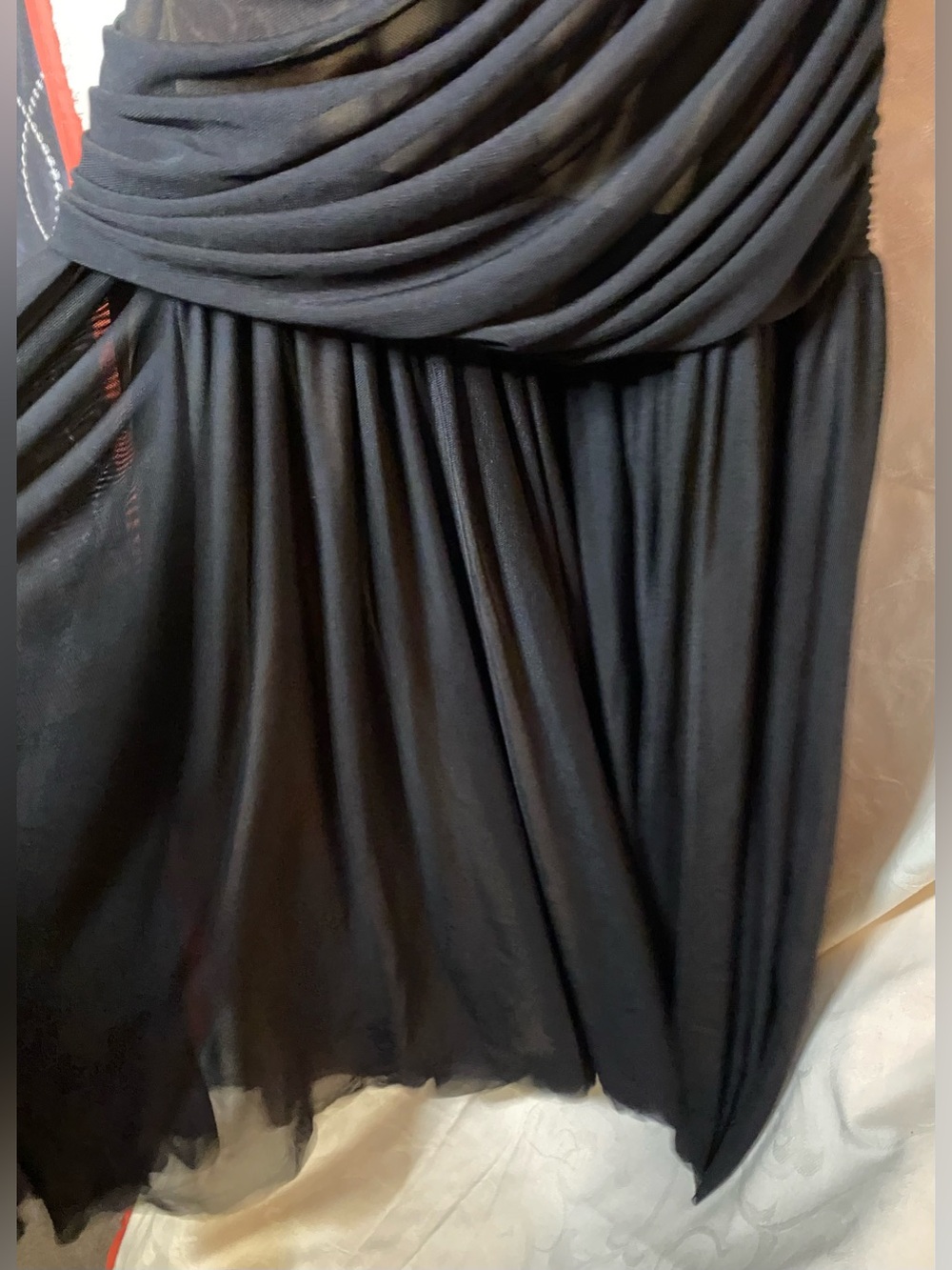 NWT Vici In My Arms Ruched Mesh Maxi Black Dress - Picture 16 of 16